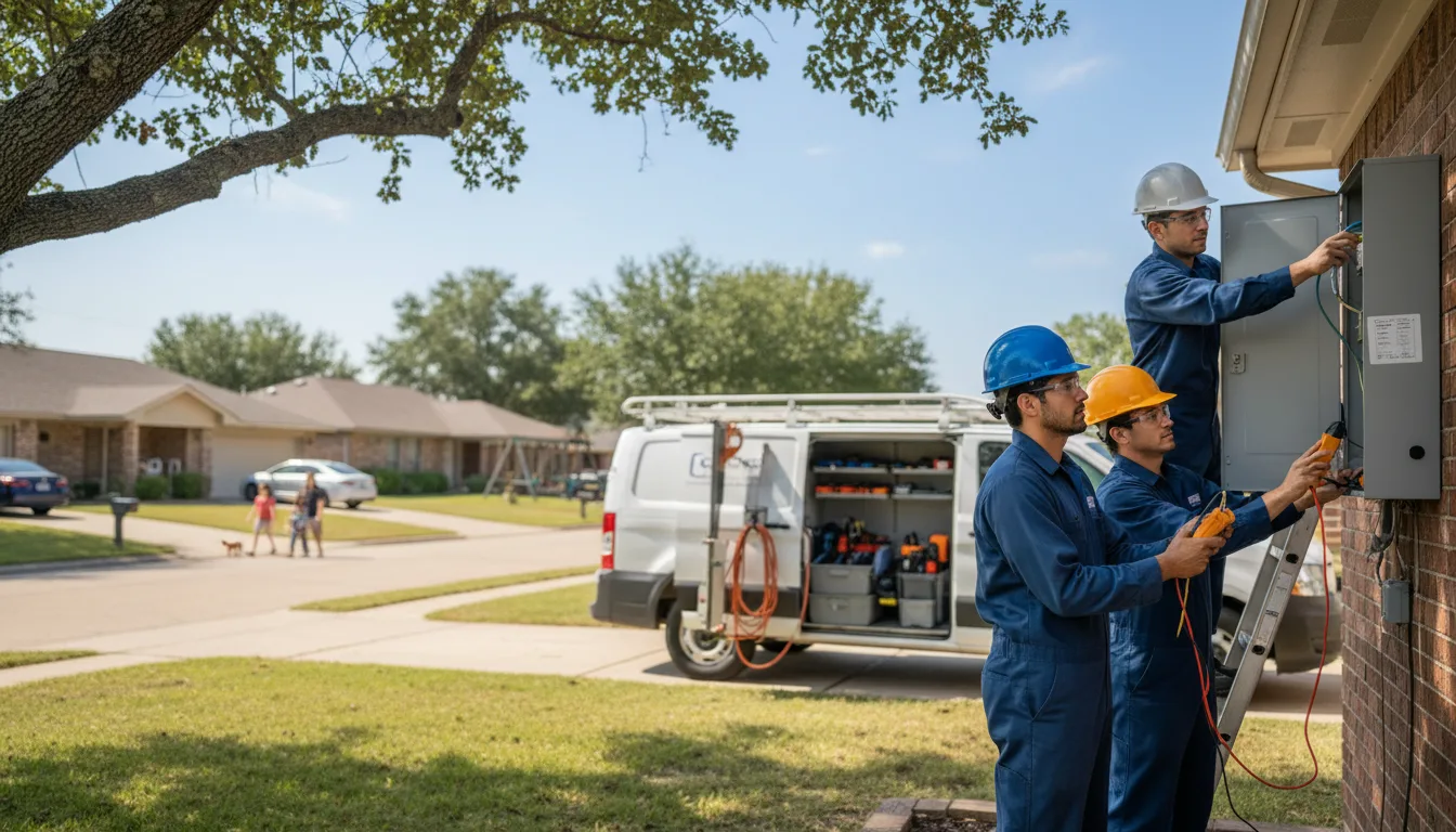 Certified electrician providing emergency electrical services in Baird, TX
